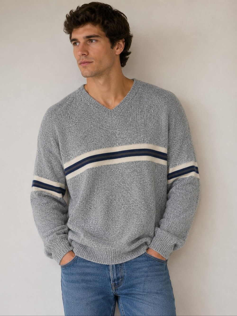 Vintage Men's Sedgefield Gray Sweater Size XL